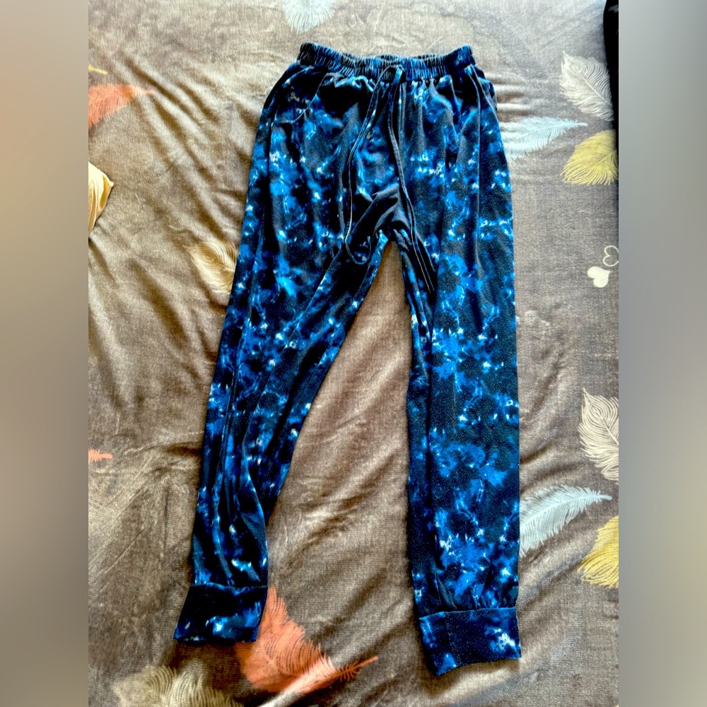Black and white sweat pants